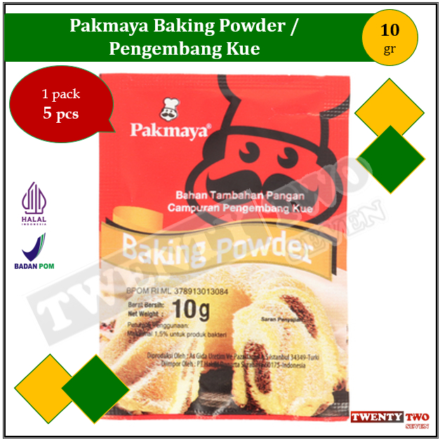 

[doz]|6X Pakmaya Baking Powder 10 Gr (5 pcs)