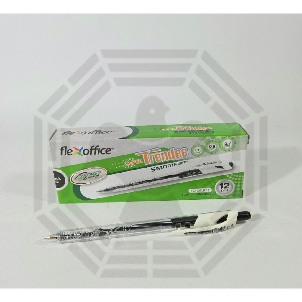 

Pulpen Flexoffice Trendee | Smooth Ink Pen | 0.6 mm | 1 Box Isi 12 pcs