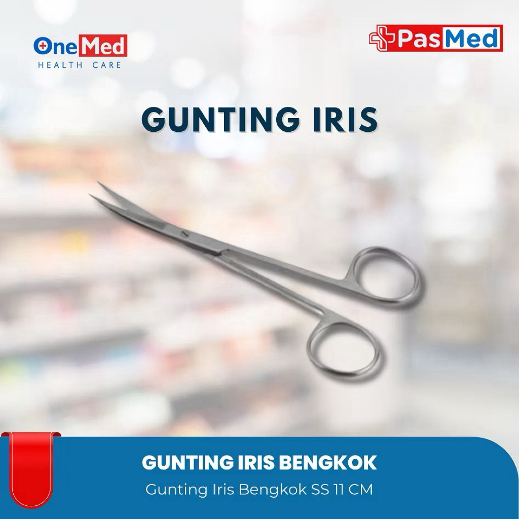 

OneMed Gunting Iris Bengkok / Iris Eye Scissor Curved 11.5cm - PASMED