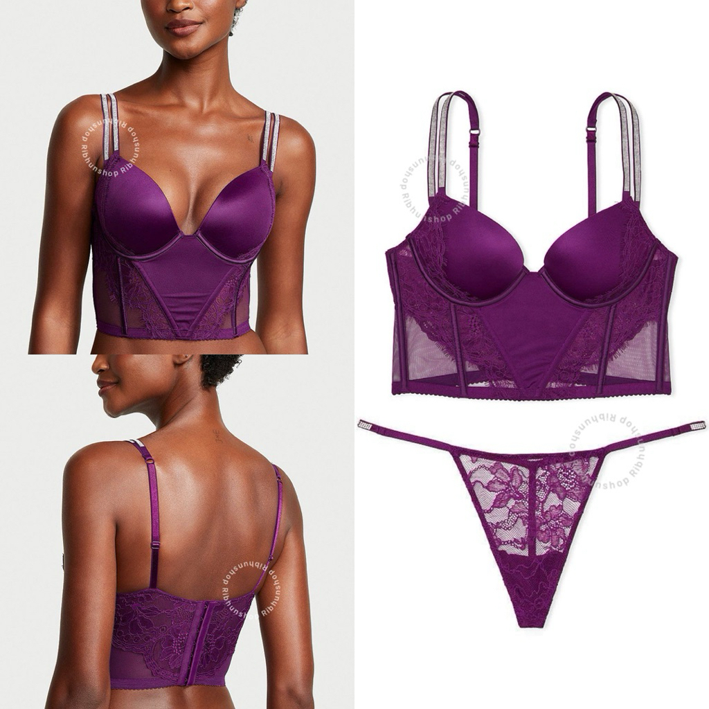 Victoria Secret Original Very Sexy Corset Top Set Push Up Size 32C 32D 32DD 34B 34C 34DD 36B 1123063