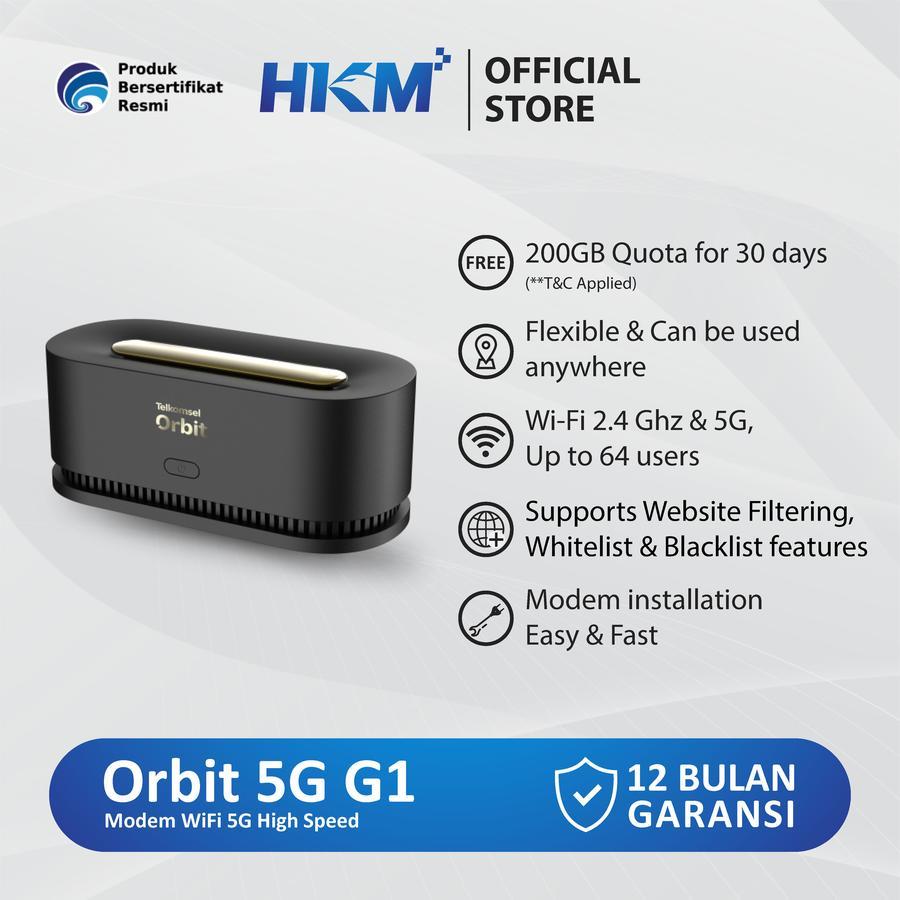 Telkomsel Orbit 5G G1 Modem WiFi 5G High Speed Free Kuota 200GB