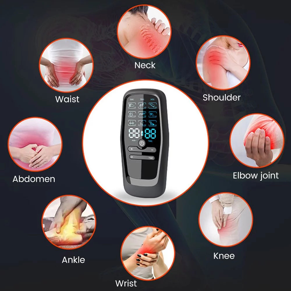 Pengisian Tens Alat Pijat Elektrik EMS Alat Terapi Stroke Stimulasi Otot Dengan Gel Pad