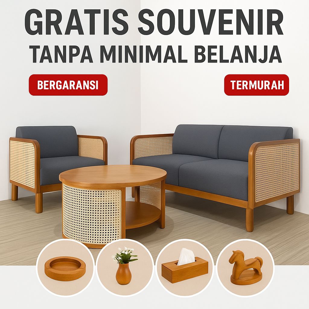 set sofa tamu rotan kursi tamu kombinasi rotan kursi sofa minimalis
