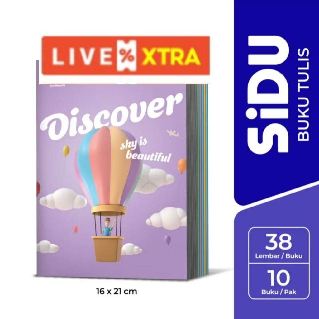 

Buku Tulis Sidu Sinar Dunia 32/38/58 Lembar Harga Satu Pack/ Buku Tulis Sidu