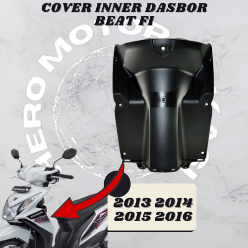 grtis ongkir - cover inner dasbor legshield tengah dek kunci beat fi k25 thn 2013 - 2015 non origina