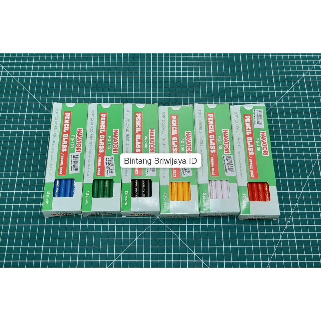 

Pencil Glass Colour / Pensil Kaca Hakatori PG-100 Warna - 1 Lusin