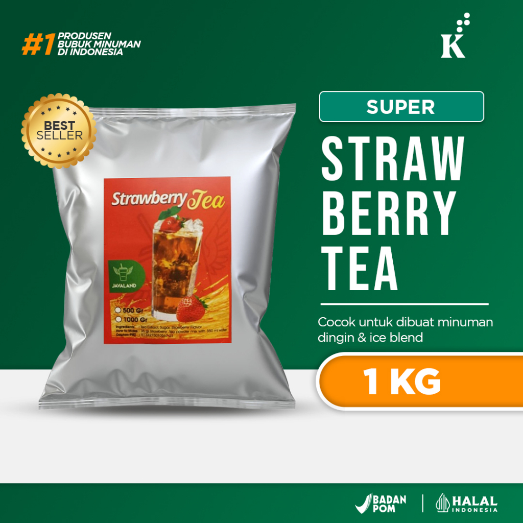 

Bubuk Strawberry Tea Teh rasa Strawberry Stroberi 1kg
