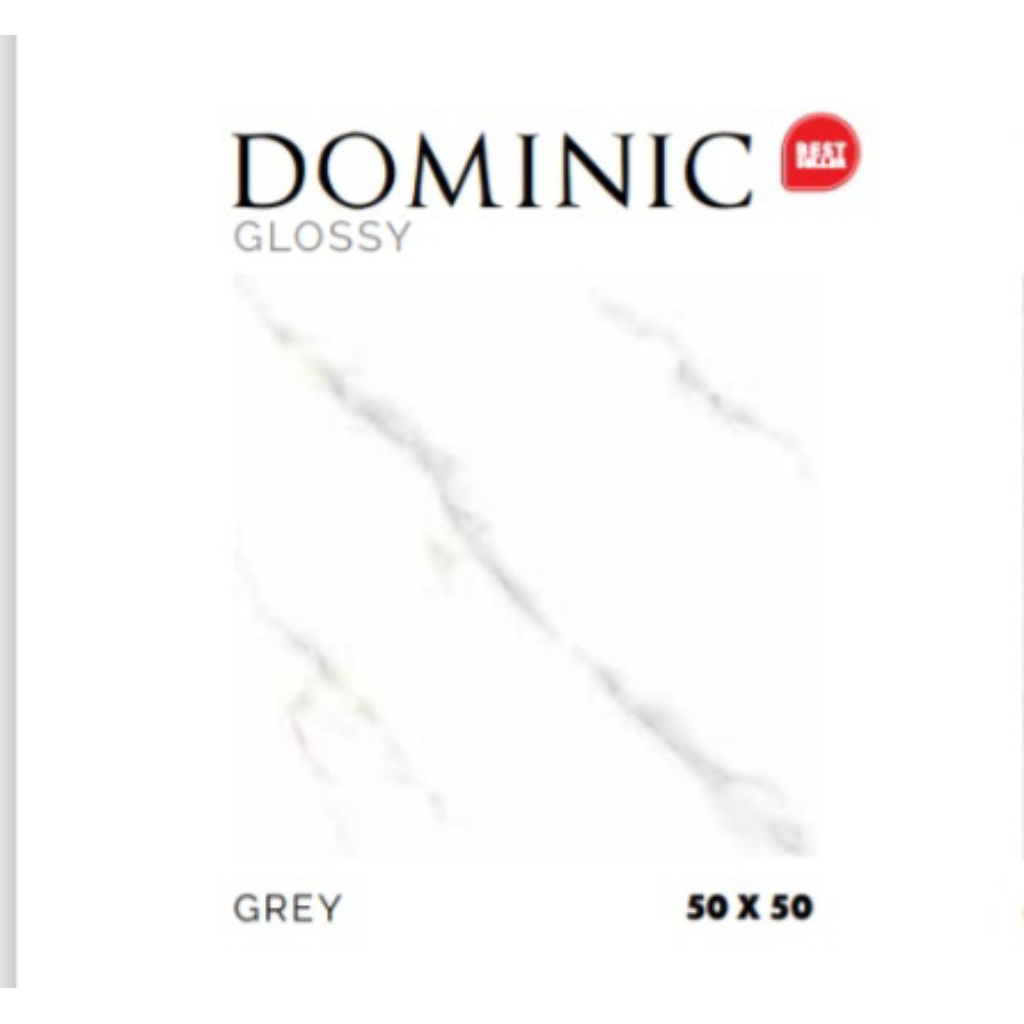 KERAMIK MERK PLATINUM TIPE DOMINIC GRAY UKURAN 50X50 WARNA LATAR PUTIH CORAK MOTIF MARBLE ABU PERMUK