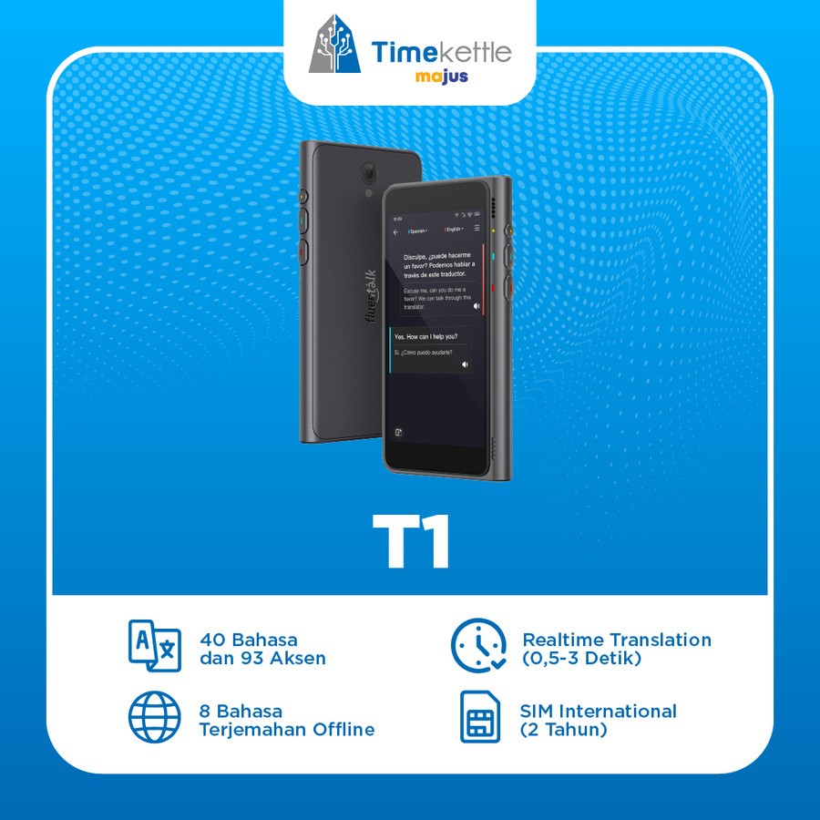 Timekettle Fluentalk T1 Translator Alat Penerjemah Portable