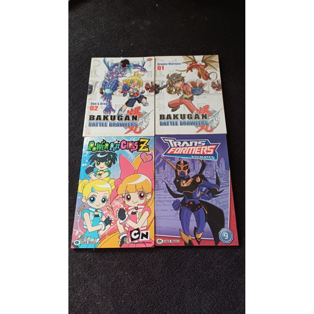 komik untuk anak-anak full color cabutan : transformer, bakugan, power puff girls
