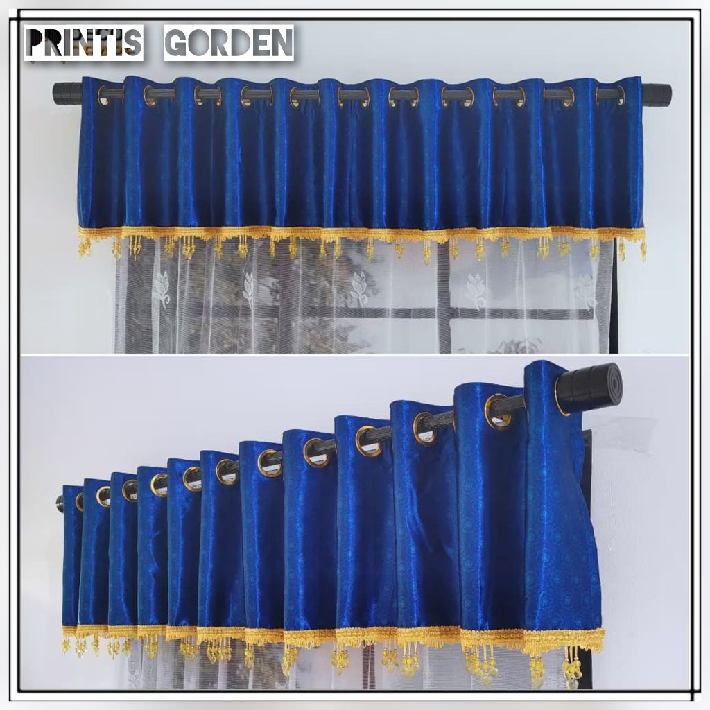 Gorden poni atas pintu hordeng jendela pintu tirai minimalis