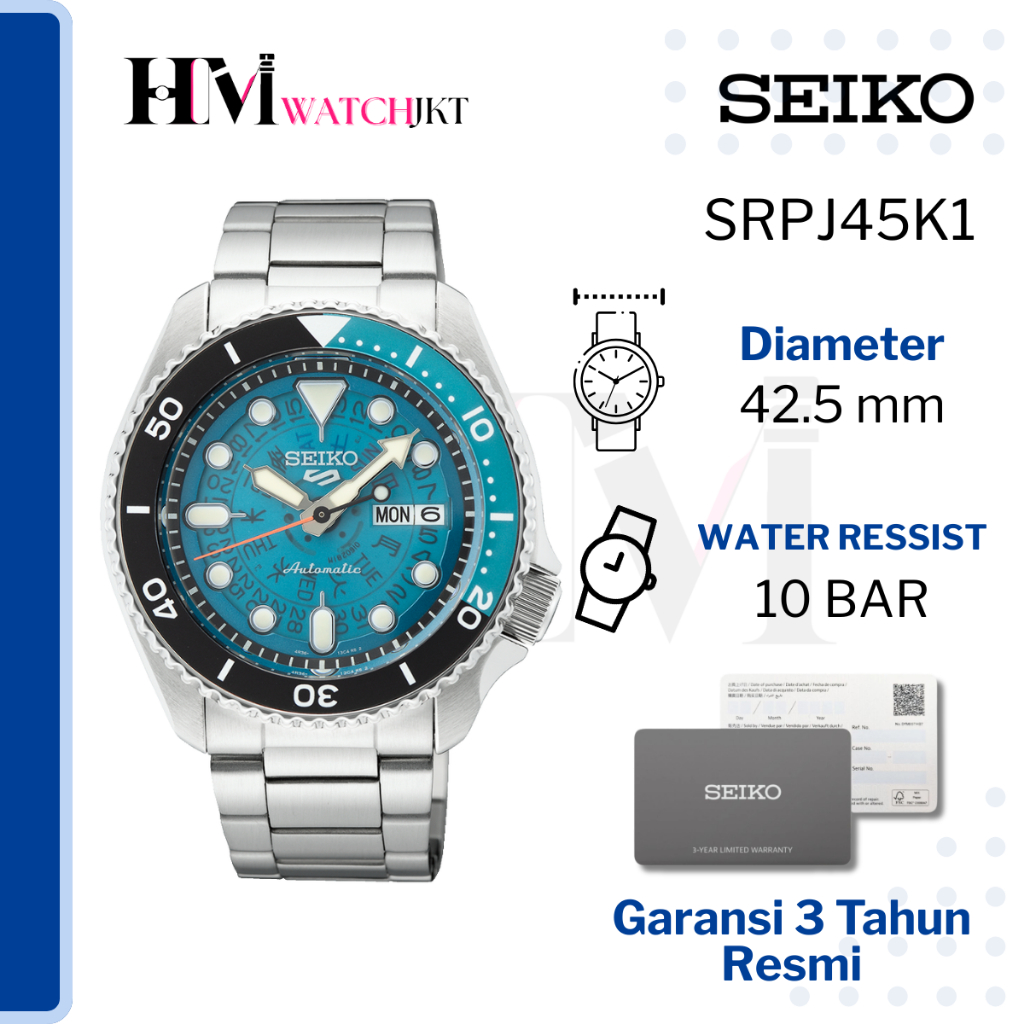 SEIKO 5 Sport SRPJ45K1 Jam Tangan Pria Original Analog Automatic Diver Antiair