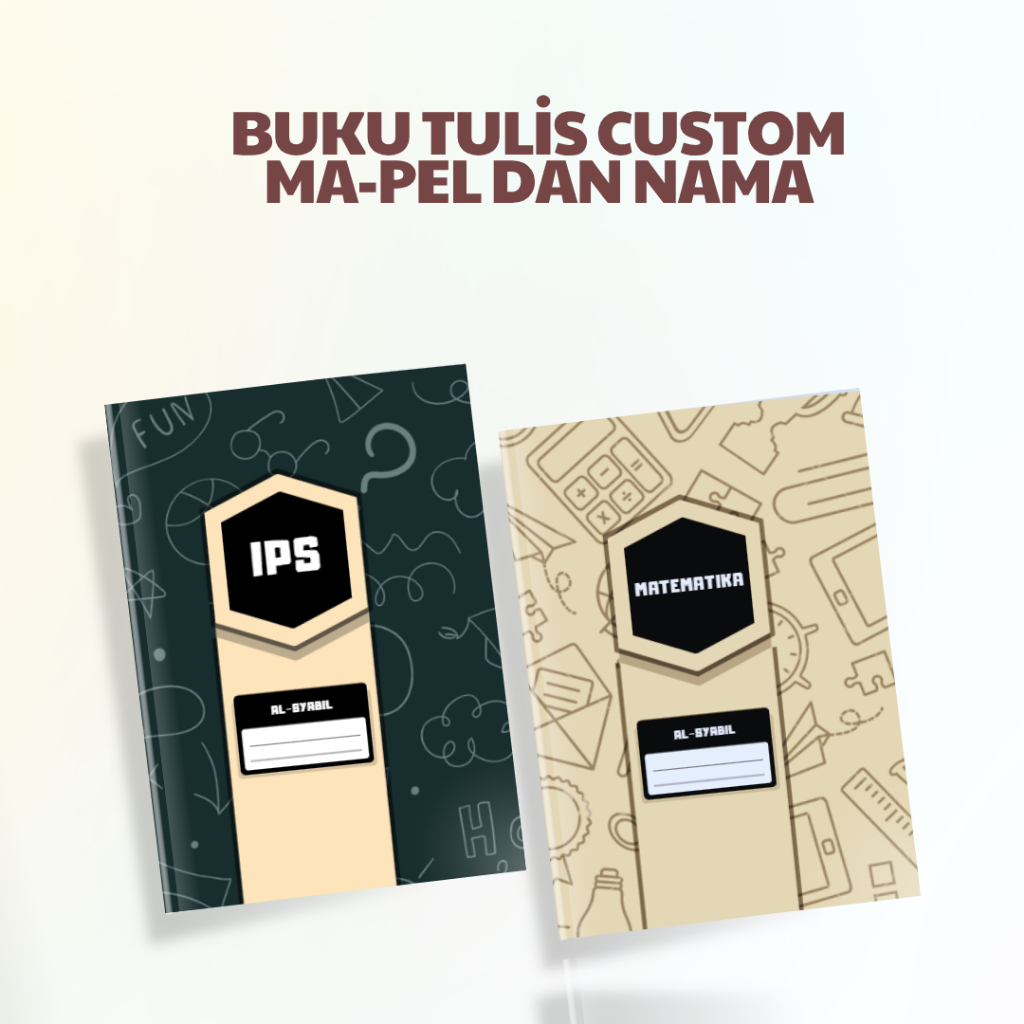 

Buku Tulis Custom Nama, Mata Pelajaran/Buku Tulis, Buku Tulis Anak