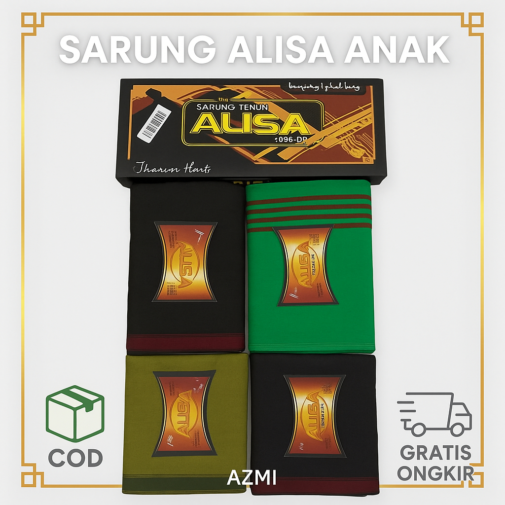 Sarung Anak Laki laki Alisa Junior Kecil Usia 3-12 Tahun SD Murah