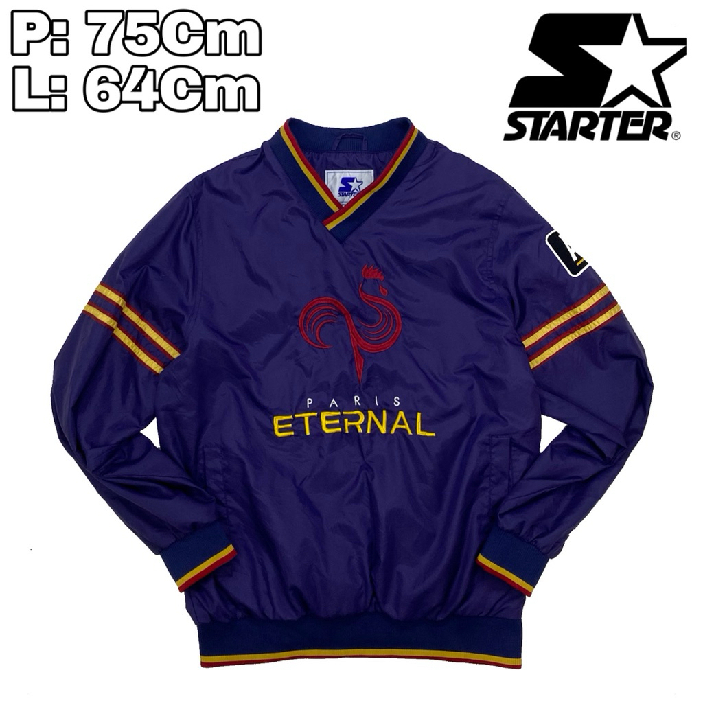 J56 Jacket Starter Paris Eternal Overwatch League Game Day Pullover Mens Jaket Casual Varsity Vintag