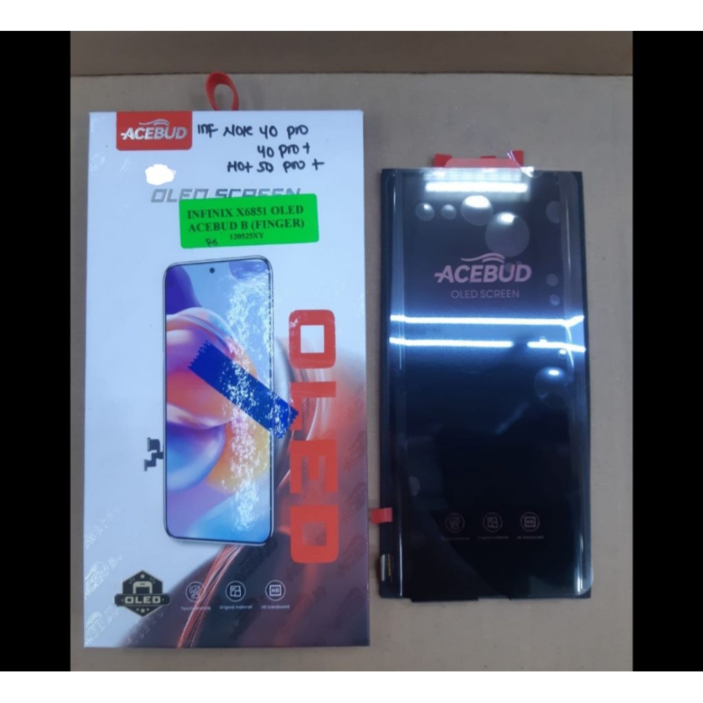 lcd oled acebuds for smartphone infinix note 40 pro/note 40 pro plus/hot 50 pro plus