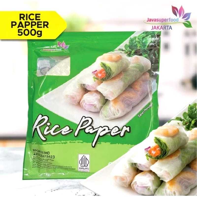 

Java rice papper 500gr/50 lembar kotak/ bulat/kulit lumpia banhtrang/Ricepapper vietnam