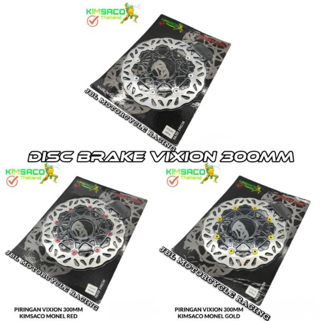 Piringan Cakram Depan Vixion 300mm 5 Lubang Baut Kimsaco Model PSM Plus Breket - Disc Piringan Cakra