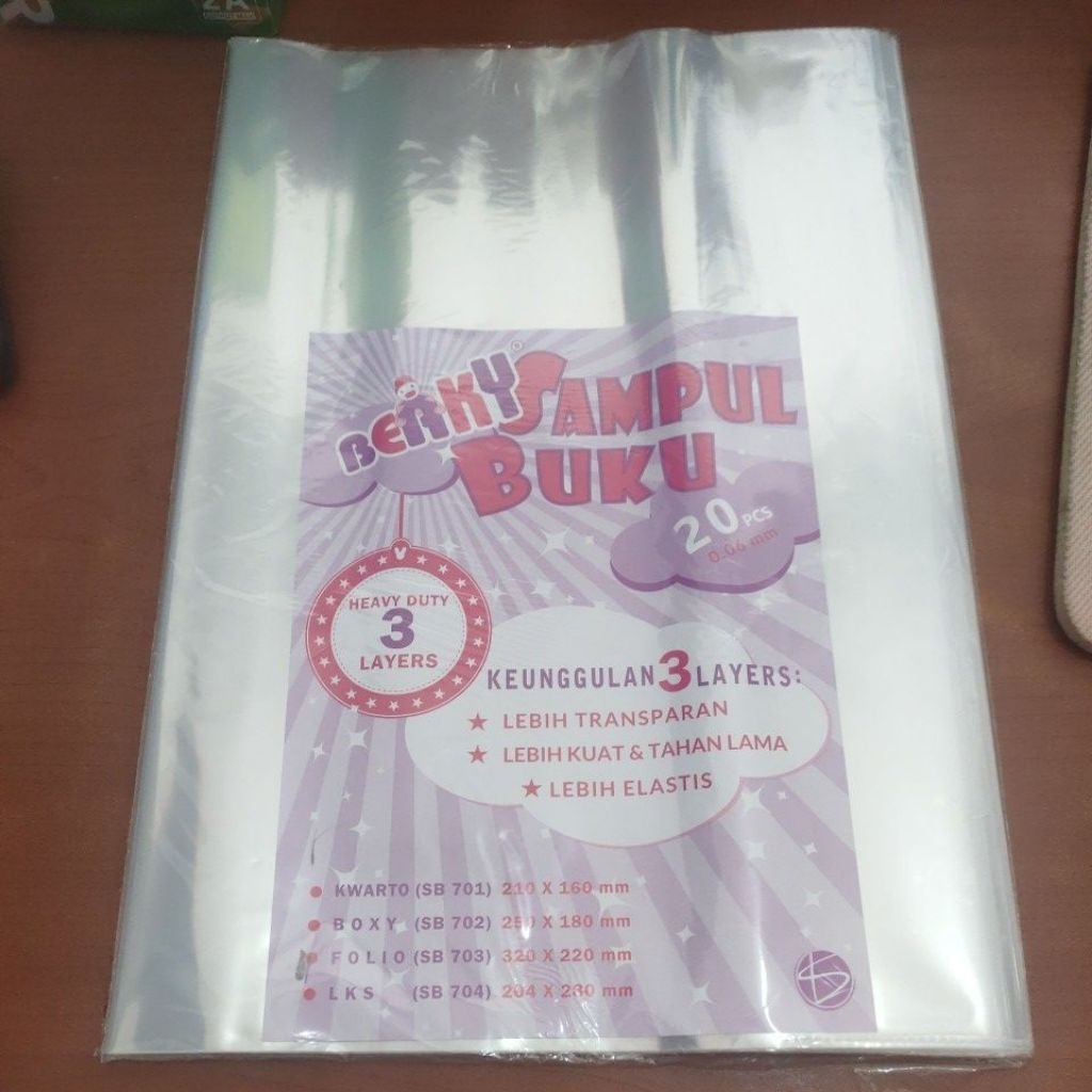 

sampul plastik buku cetak ukuran folio 32 x 22 cm isi 20 lembar