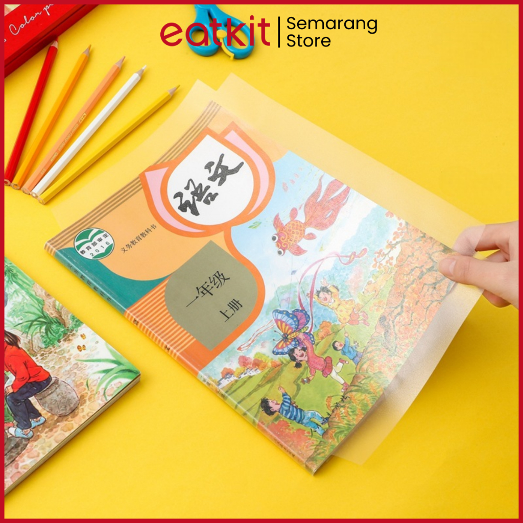 

Eatkit 10 Lembar Sampul Buku Stiker PVC Film Pelindung Buku Tahan Aair Dengan Perekat Alat Tulis