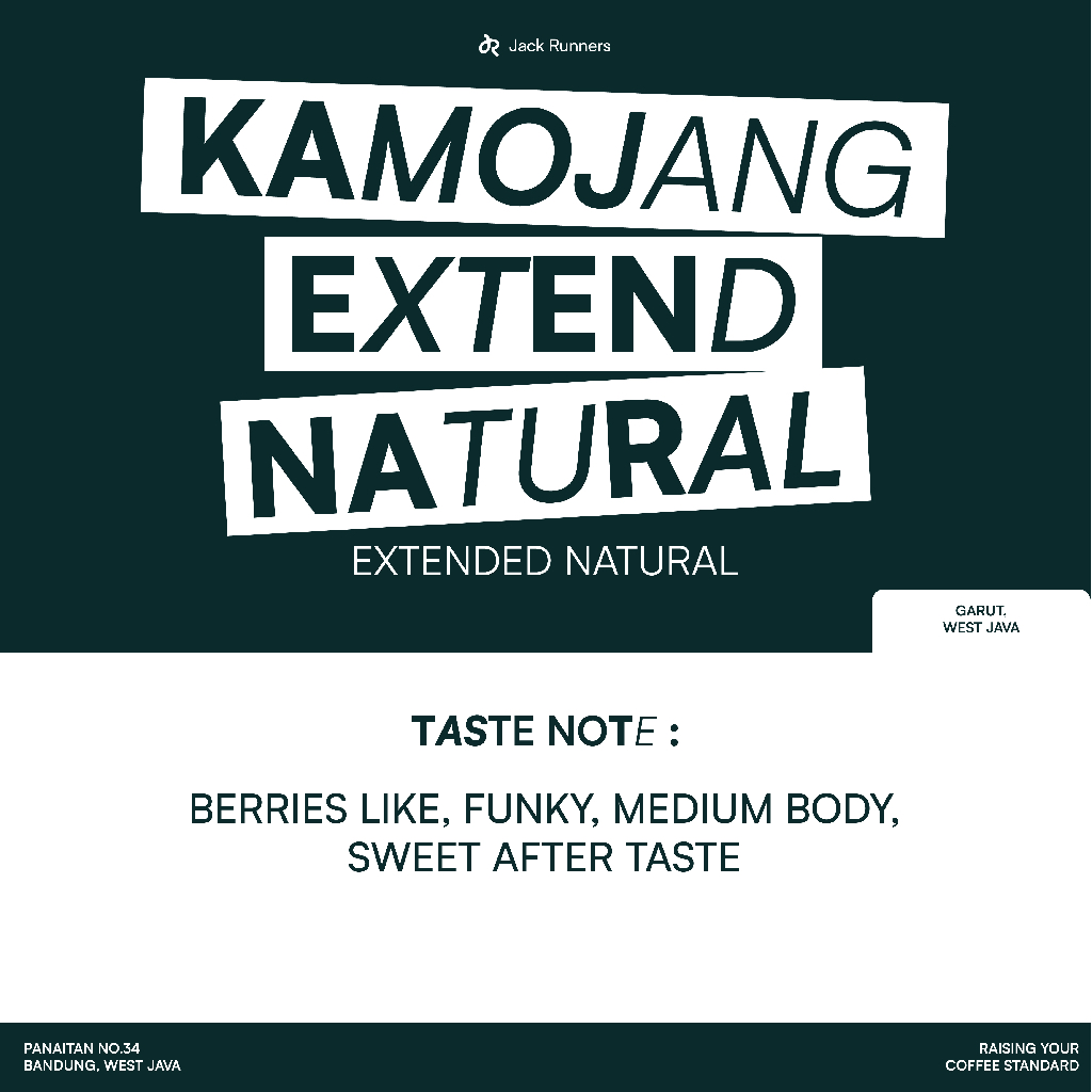 

JACK RUNNERS ROASTERY - KAMOJANG EXTENDED NATURAL - ROASTED BEANS COFFEE