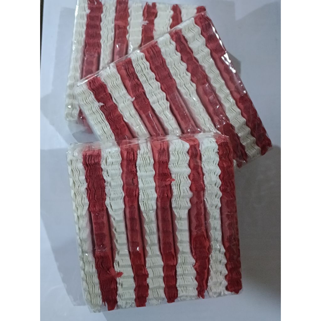 

KERTAS KREP KERTAS DEKOR KERTAS CREPE POTONG MERAH PUTIH KEMERDEKAAN (ISI 10 POTONG)