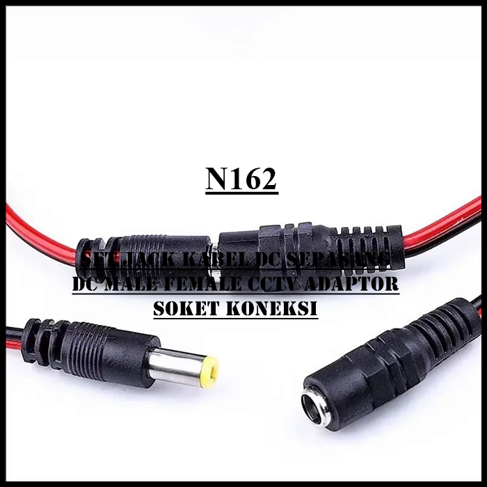 N162  ORI SET JACK KABEL DC SEPASANG JEK COWO COWO DC MALE FEMALE CCTV ADAPTOR ADAPTER ODM OEM SOKET