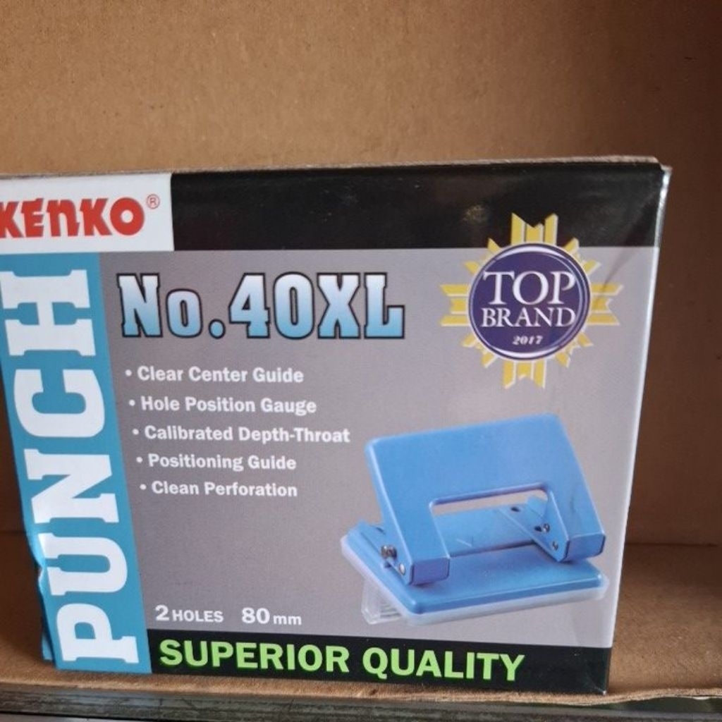 

(pcs) pelubang kertas/ pembolong kertas/ punch Kenko No. 40XL 2hole 80mm
