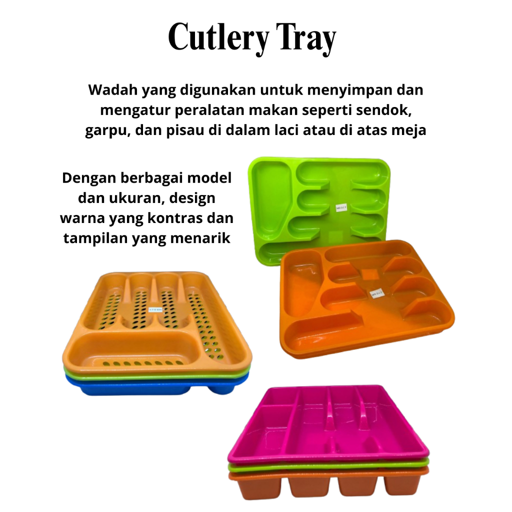 Tempat Sendok Garpu Pisau || MR. DIY Cutlery Tray – Rak Sendok Garpu Pisau 5 Sekat || Wadah Penyimpa
