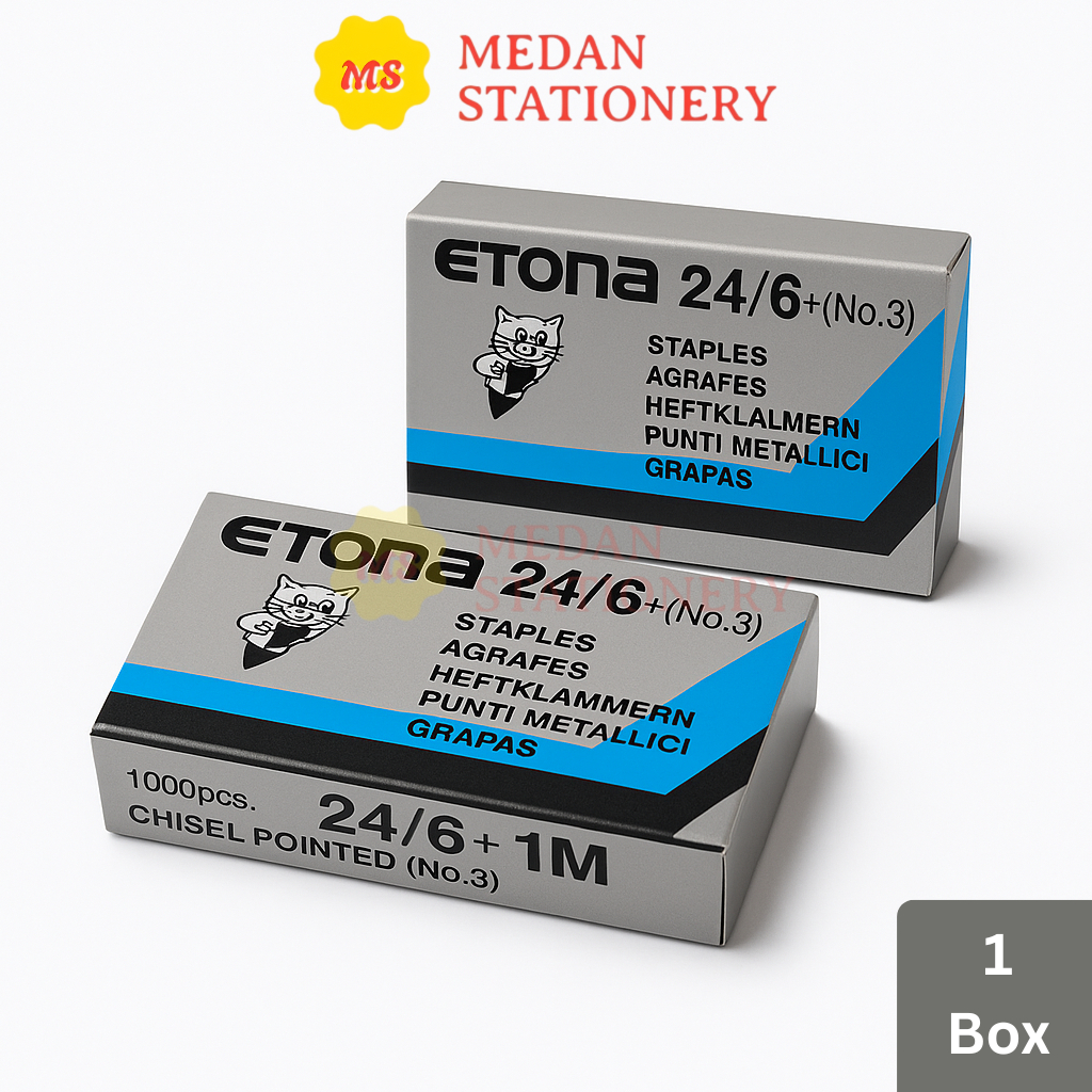 

ISI HEKTER NO 3 ETONA STAPLES 24/6 PER BOX KECIL