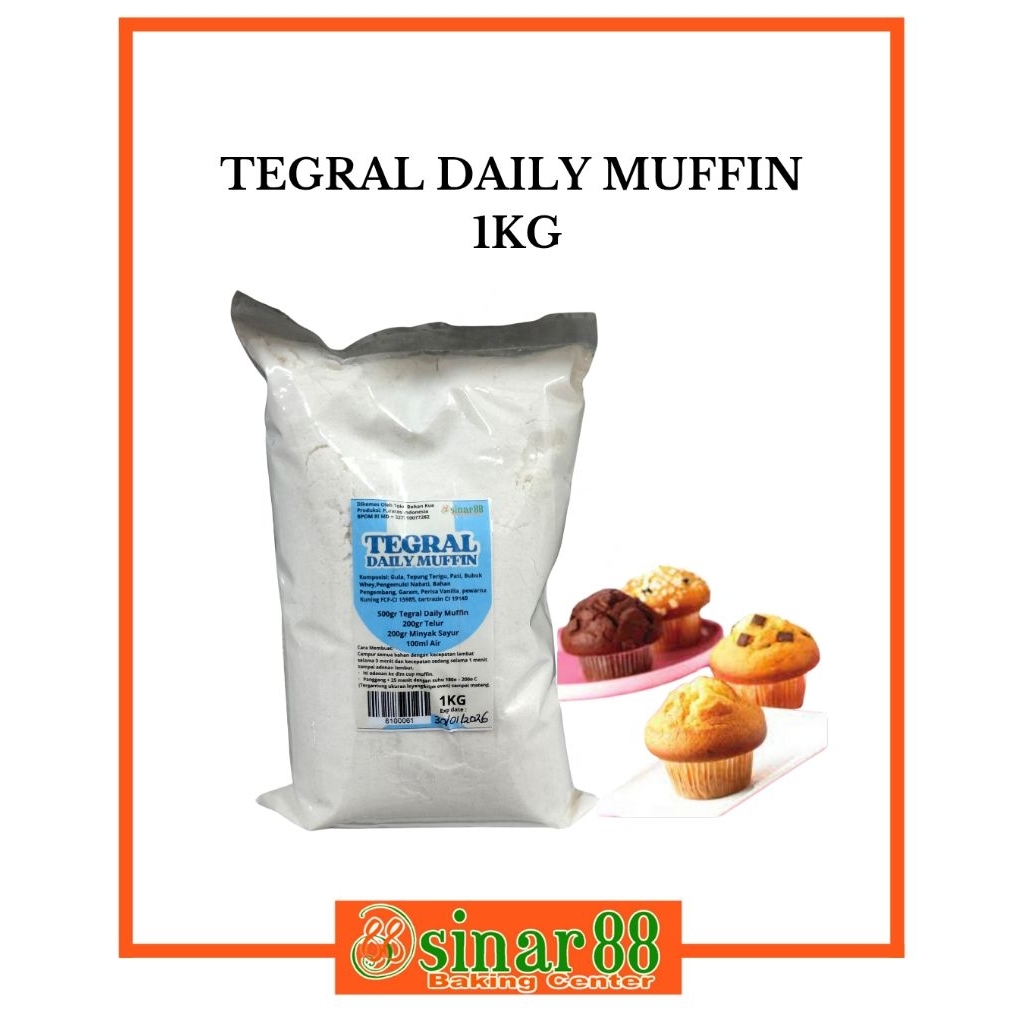 

TEGRAL DAILY MUFFIN VANILLA 1KG(TEPUNG INSTAN)
