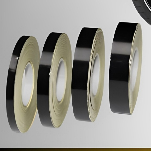 Sticker Stiker Sticker List Velg Roll Gulung Motor Mobil variasi Stiker Vlag Motor Hitam