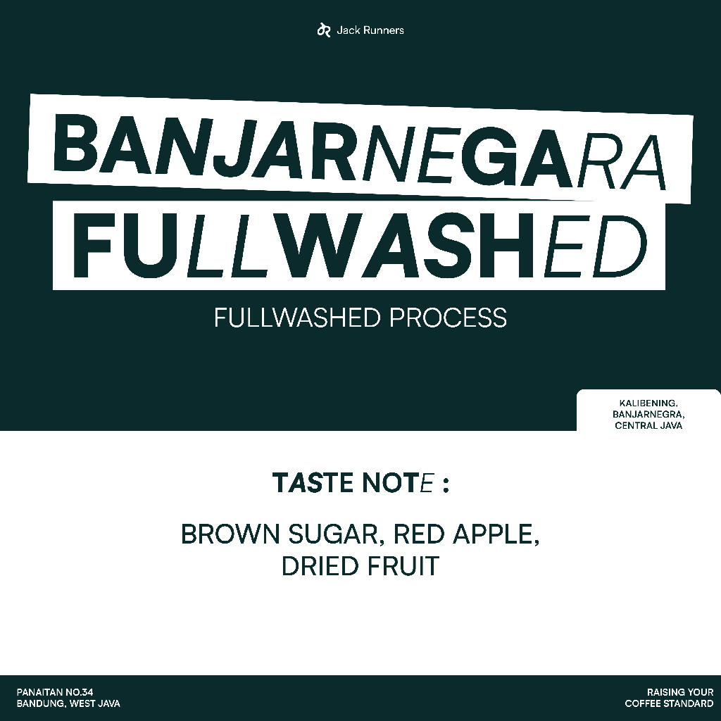 

JACK RUNNERS ROASTERY - BANJARNEGARA FULLWASHED - ROASTED BEANS COFFEE