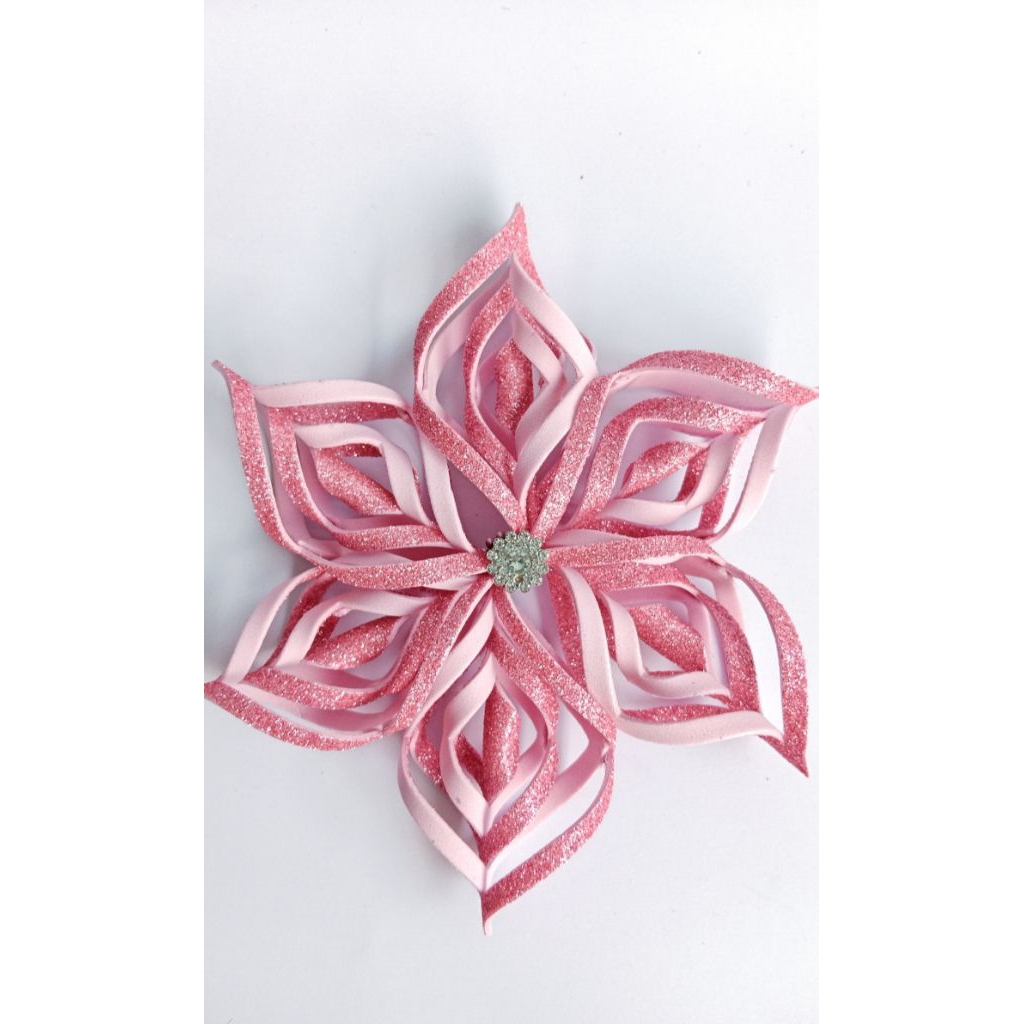 Hiasan Pohon Natal - Bunga Spiral Soft Pink / Christmas Tree Ornament