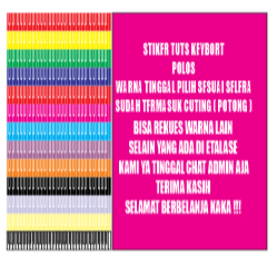 Stiker Tuts Piano Keyboard Organ Polos Yamaha Korg Roland Technics Dll.