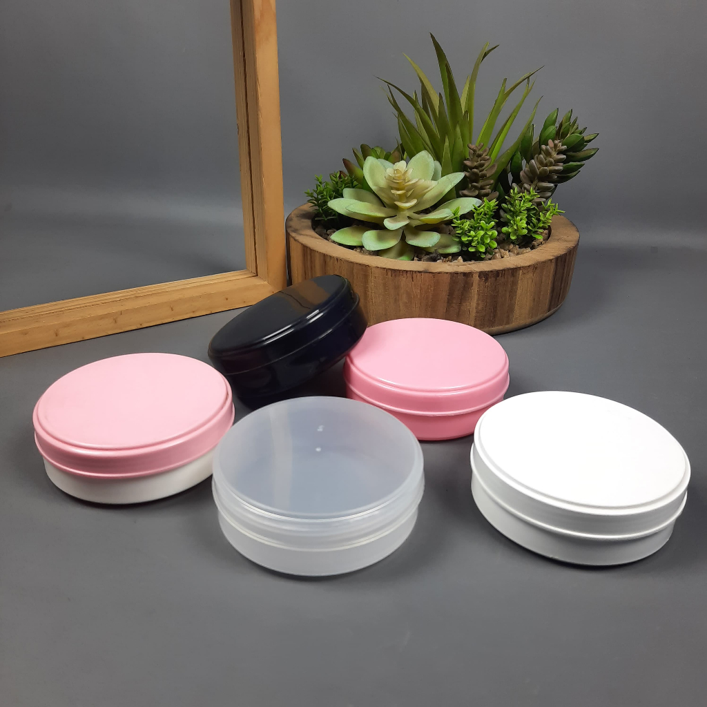 Pot Lulur 100 gram / Pot Pomade / Pot Gatsby / Pot Plastik Hitam Glossy / Pot Cream 100 gram