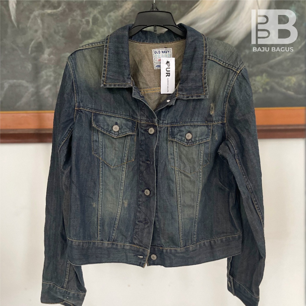 Jaket Denim Unisex Old Navy | Atasan Pria | Wanita | Baju Bagus