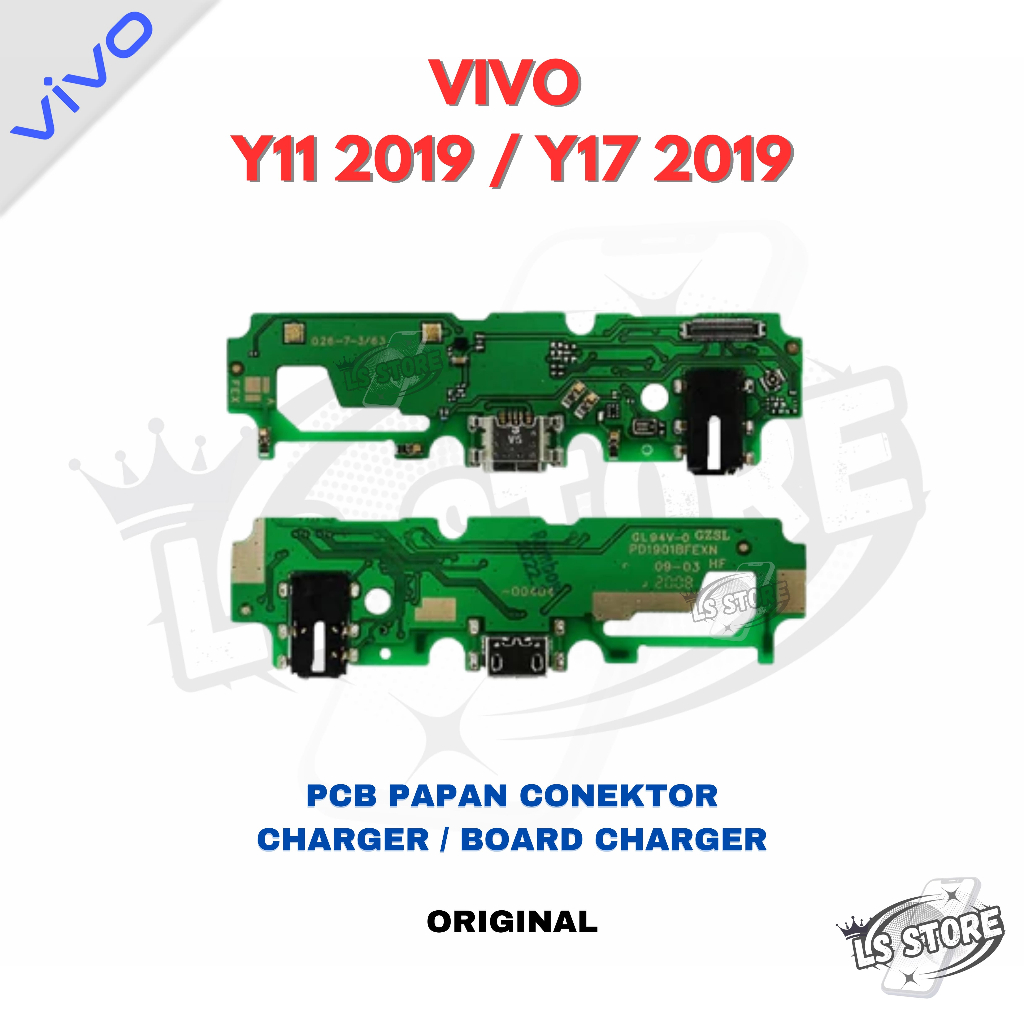 UI Board Konektor Cas VIVO Y11/ Y17 2019, Connector Charger, Papan Cas ORIGINAL