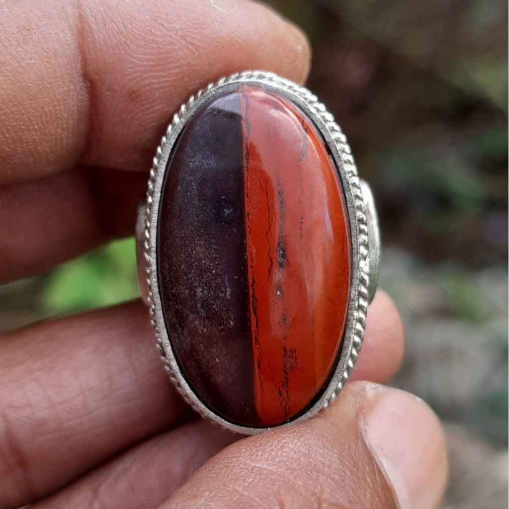 Batu akik ati ayam dwi warna