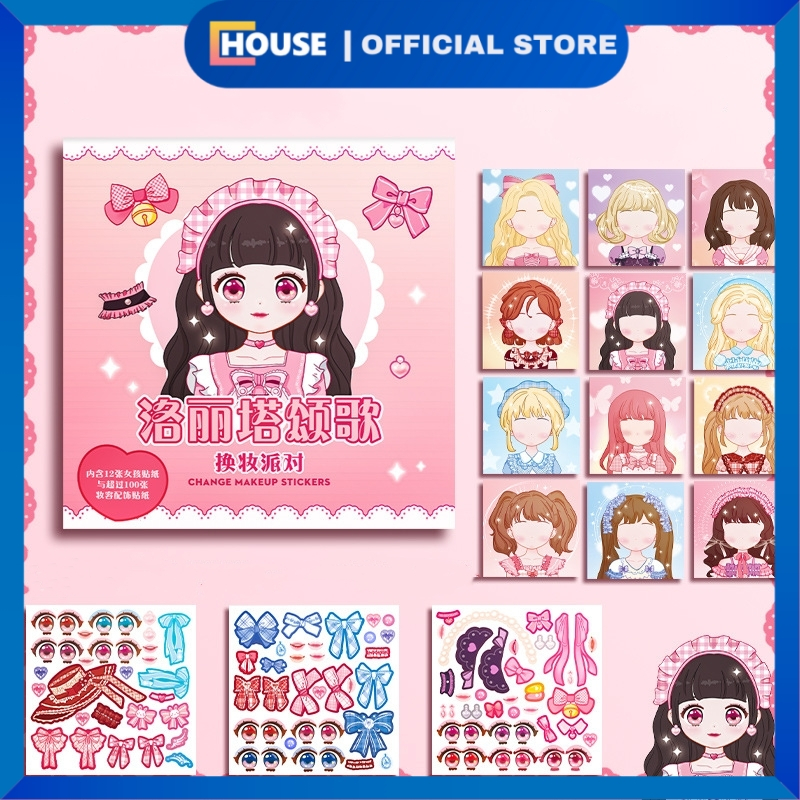 

Buku Stiker Diy/ Stiker Make Up Book/ Buku Sticker Diy Make Up/ Diary BP Jadul Lucu Sticker Make Up Book Korea