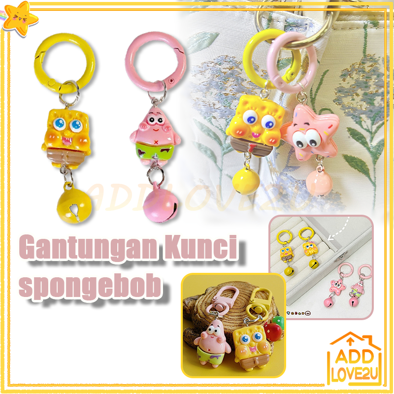 Gantungan kunci spongebob patrik/gantungan kunci karakter spongebob/gantungan kunci spongebob mini