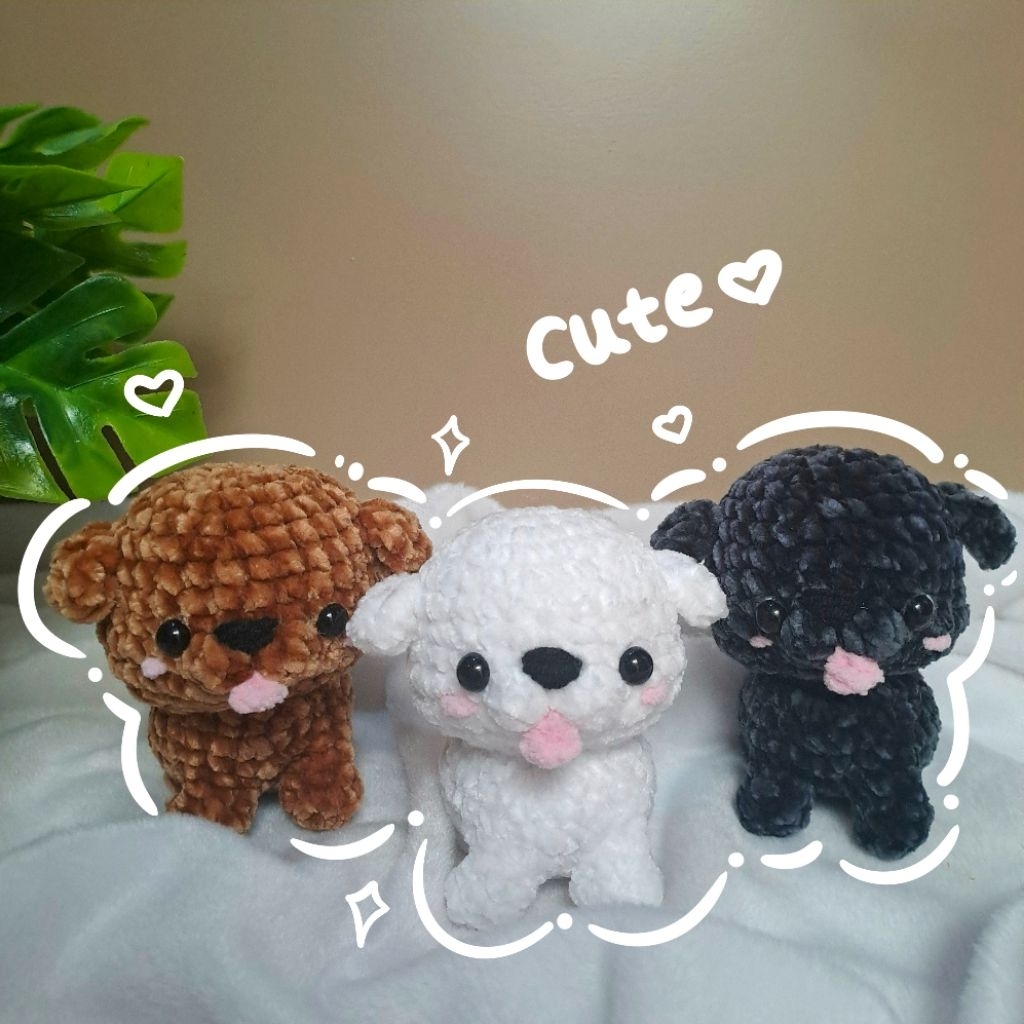 Boneka poodle baby - amigurumi poodle - baby poodle - boneka rajut baby poodle - amigurumi pudel - b