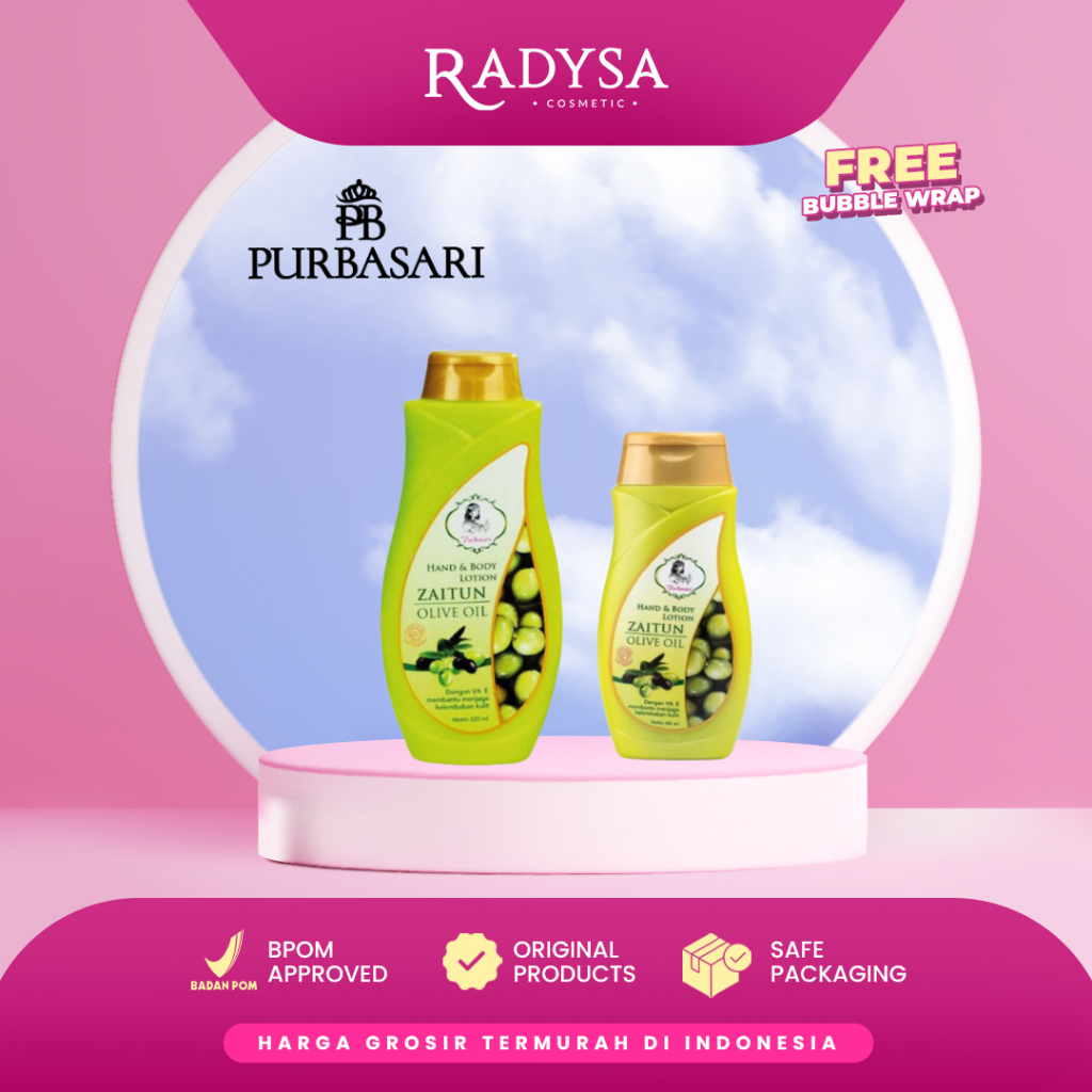 RADYSA - Purbasari Hand & Body Lotion Zaitun - Body Lotion Olive Oil