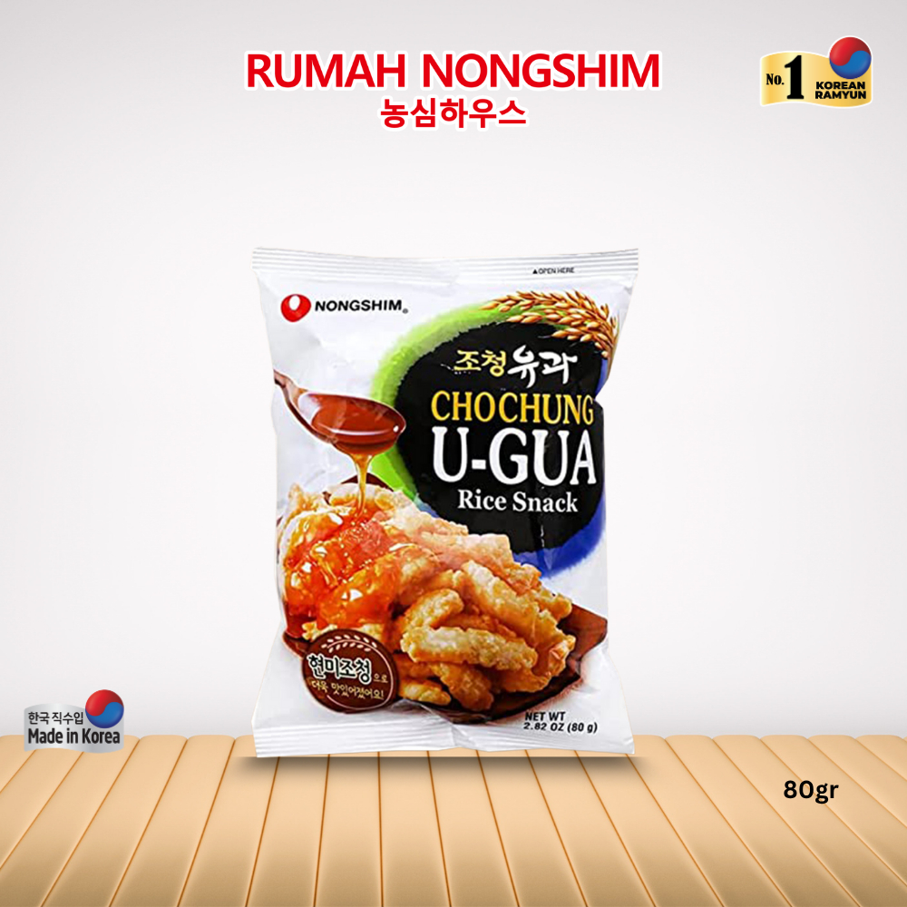 

Nongshim CHO CHUNG U GUA 80 gram Rice Crunch Snack Rasa Beras dan Madu Asli dari Korea