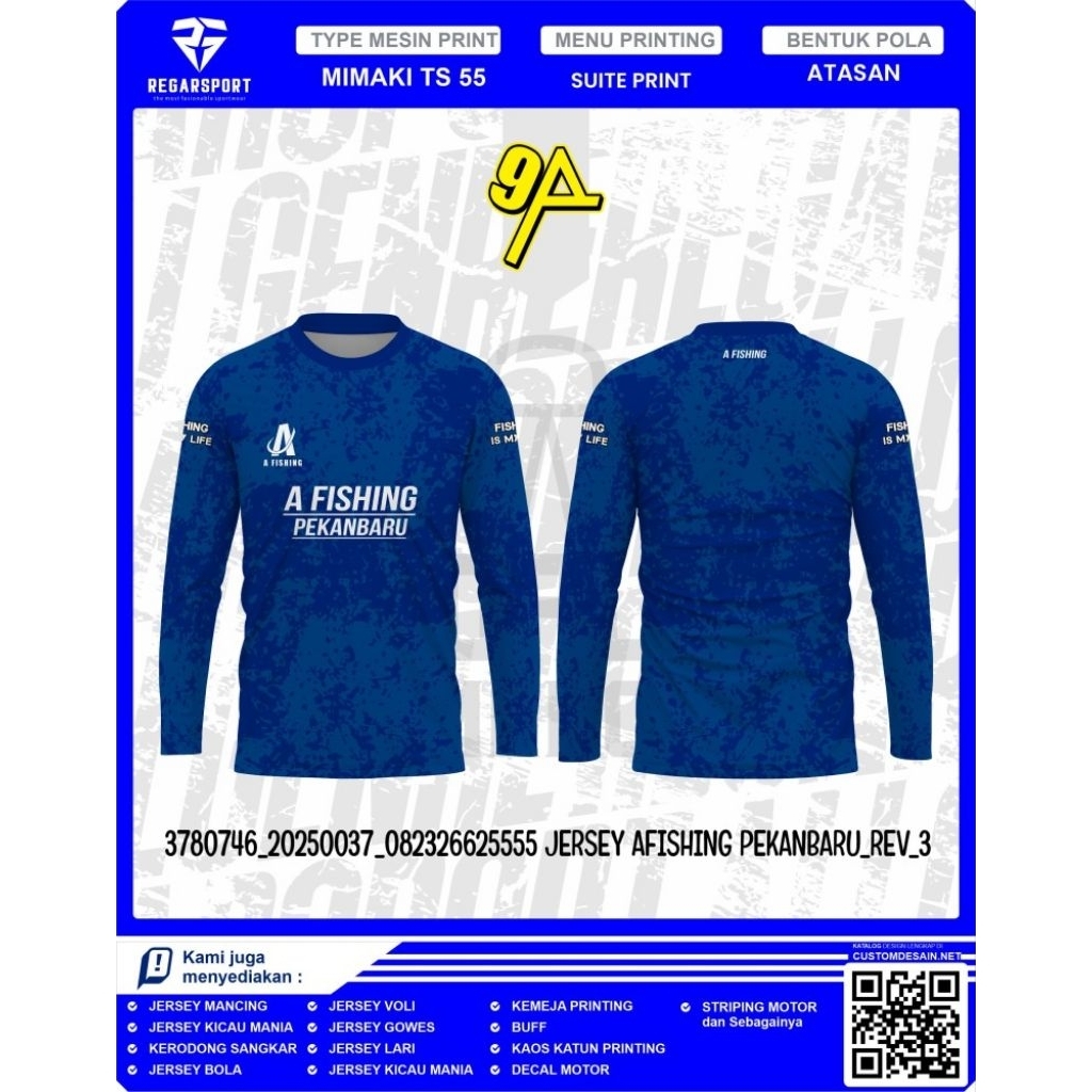 BAJU JERSEY A FISHING PEKANBARU