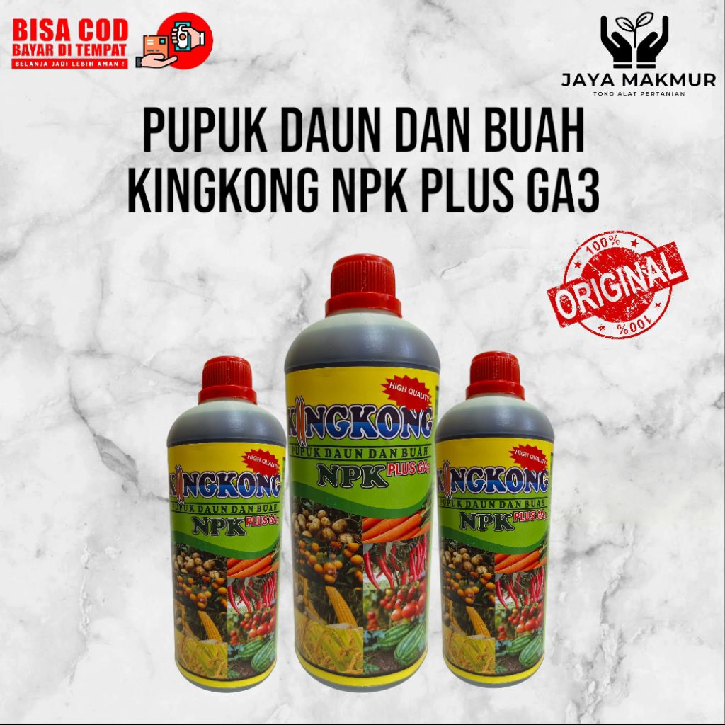 Pupuk Daun dan Buah Kingkong NPK Plus GA3