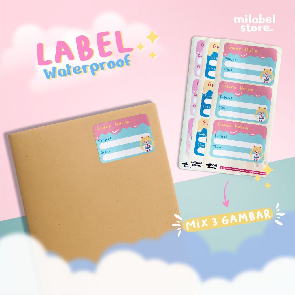 

MILABELSTORE - STIKER NAMA MATA PELAJARAN ANAK – CUSTOM LABEL BUKU SEKOLAH WATERPROOF CATALOG 2
