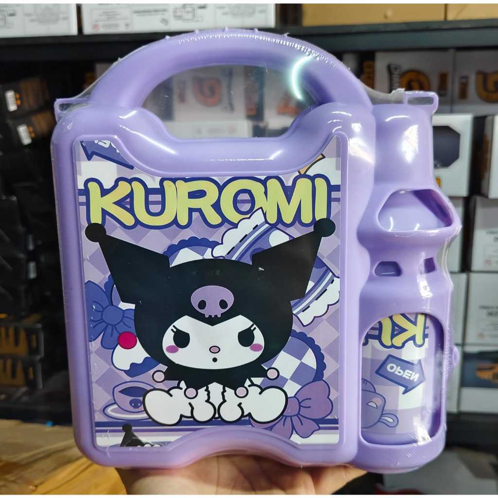 Lunch Box Anak Model Koper/Tempat Makan Anak Bento 2 in 1 Ada Tempat Bekal dan Botol Minum BPA Free