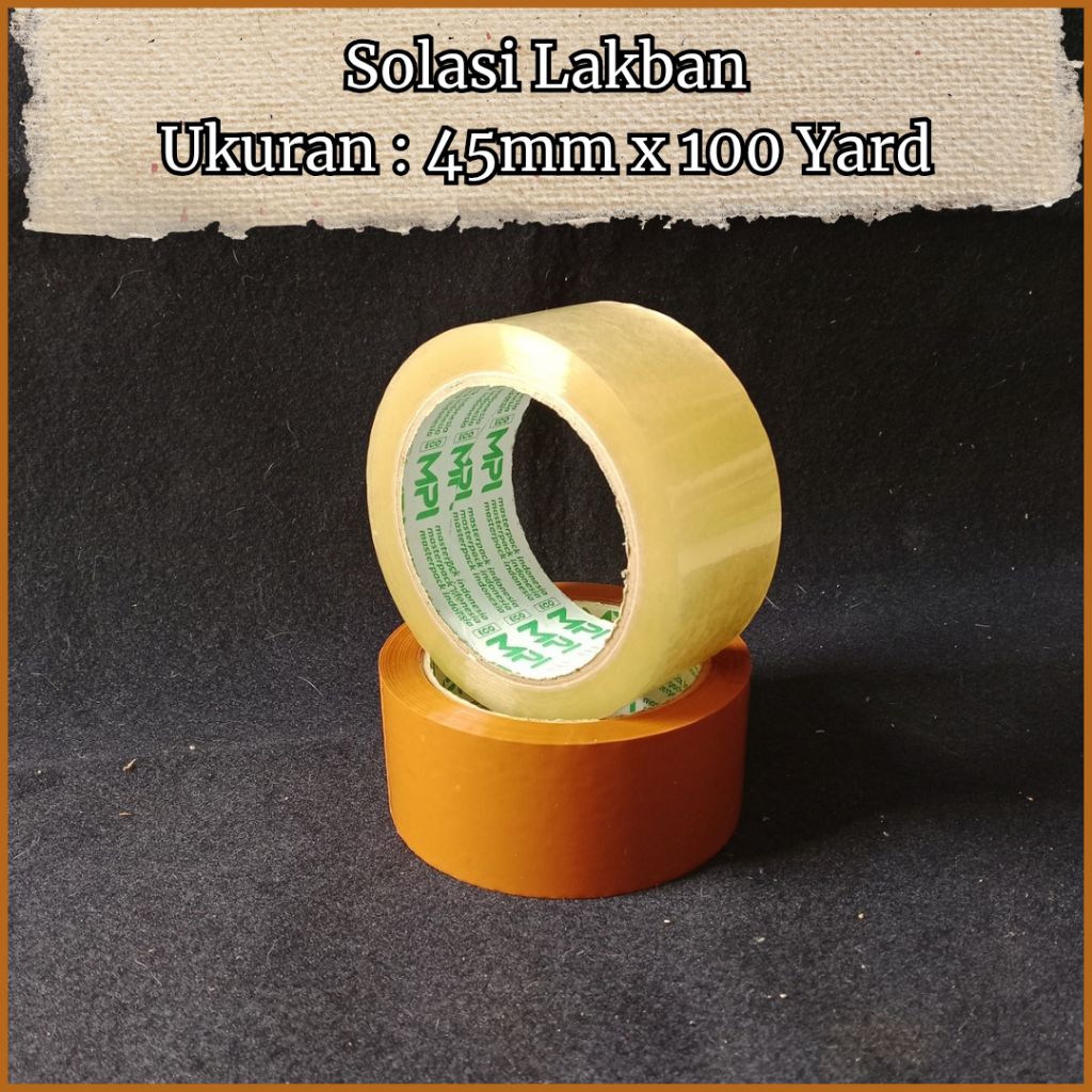 

Solasi Lakban Ukuran 45mm x 100 Yard Harga Satuan