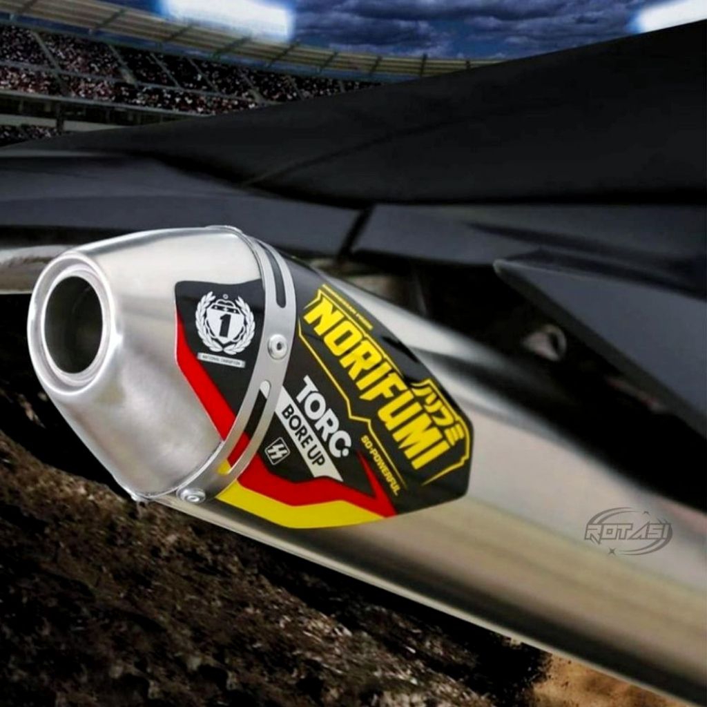 Knalpot Norifumi TORC NEW BORE UP Kompetisi Full Stainless Standard dan Bore Up PNP KLX 140 150/CRF 
